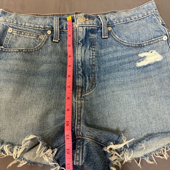 Madewell shorts women 27 100% cotton high waist light wash relaxed denim blue - Picture 11 of 11